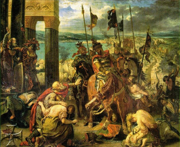 Delacroix: A keresztesek bevonulása Konstantinápolyba